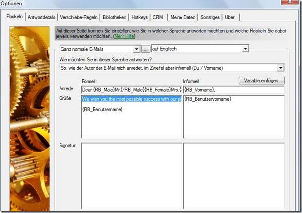 Outlook Vorlagen mit ReplyButler erstellen Screenshot 4