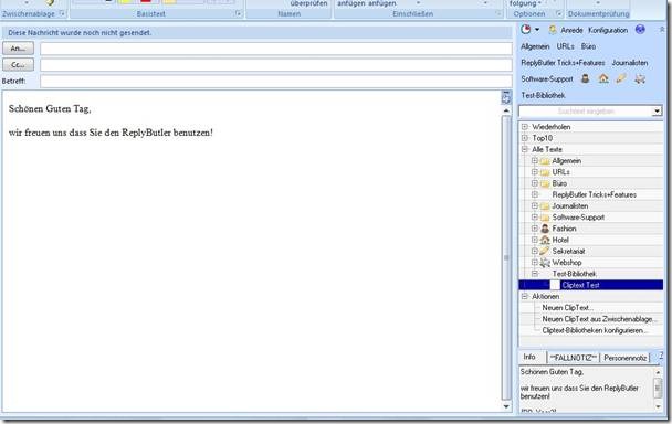 Outlook Vorlagen mit ReplyButler erstellen Screenshot 2