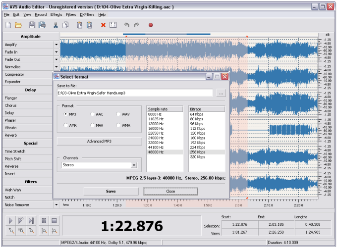 AVS Audio Editor Screenshot