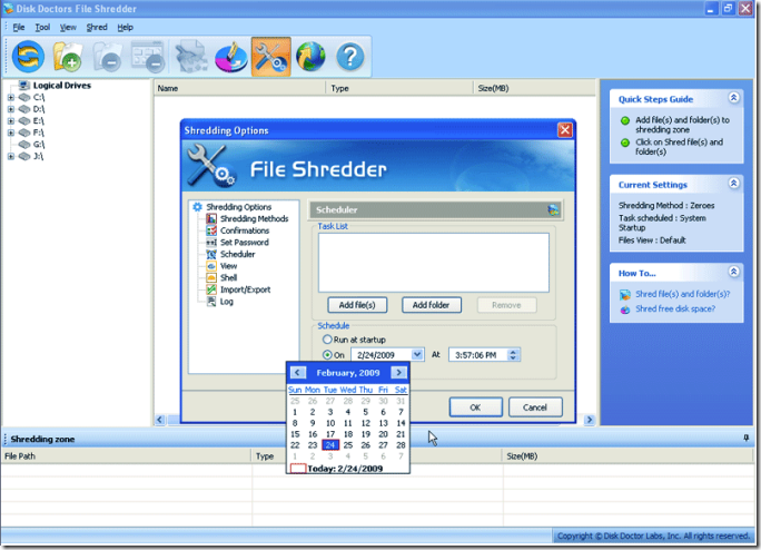 Disk Doctors File Shredder Screenshot