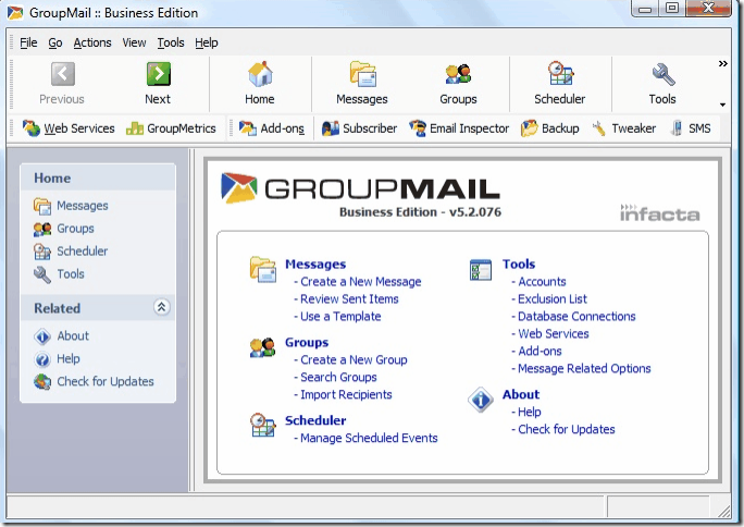 eMail Marketing Software GrouMail Screenshot 1
