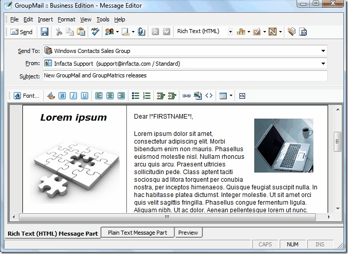 eMail Marketing Software GroupMail Screenshot 2