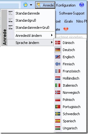 Outlook Vorlage Software ReplyButler Sprachen