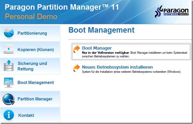 Paragon Partition Manager Screenshot 3